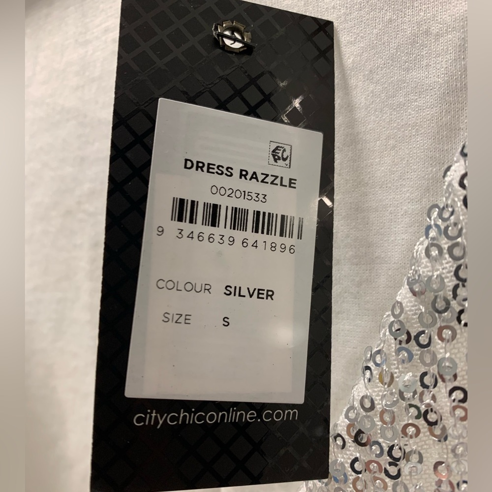 CITY CHIC Razzle Dress - silver - Picture 5 of 11